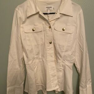 Fit and Flare white jacket